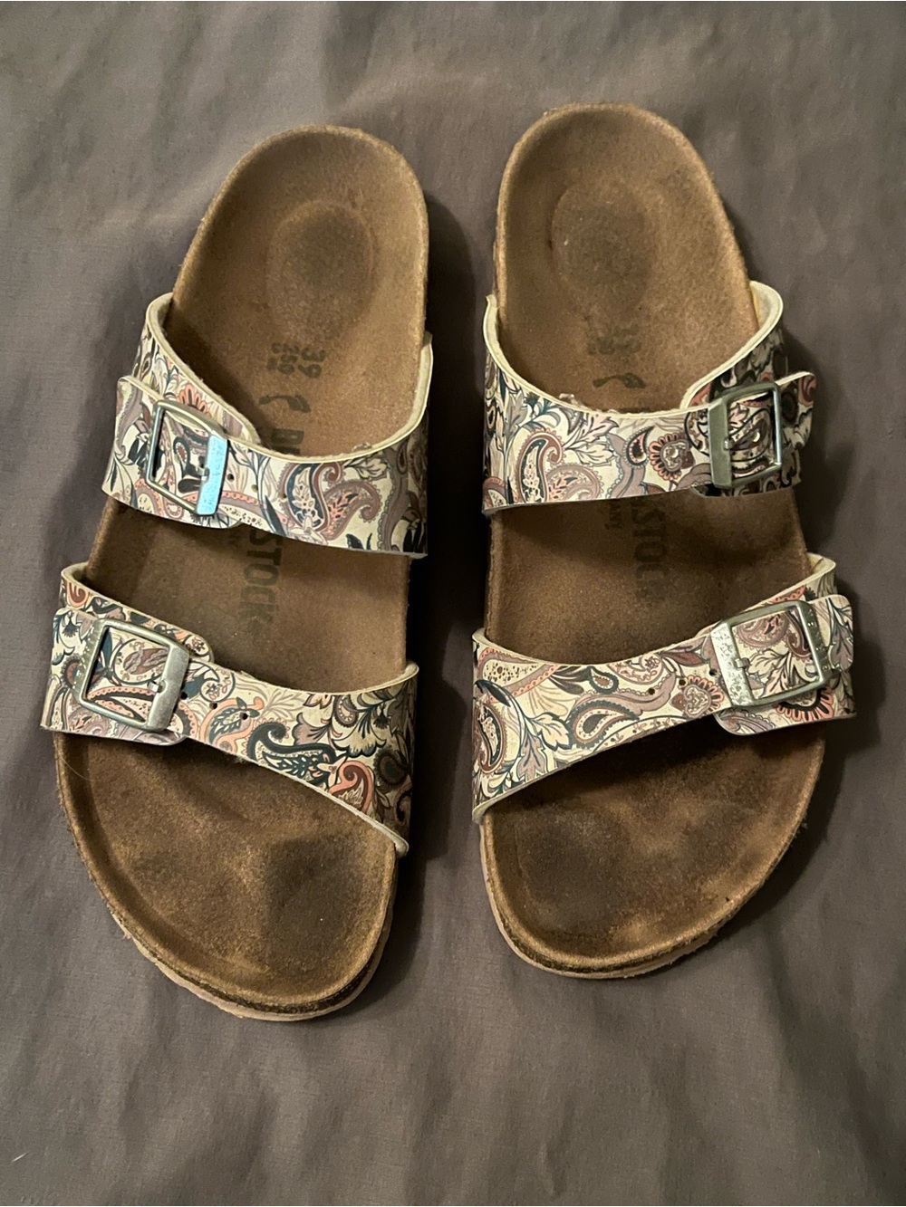 Birkenstock Floral Double-Strap Sandals size 39